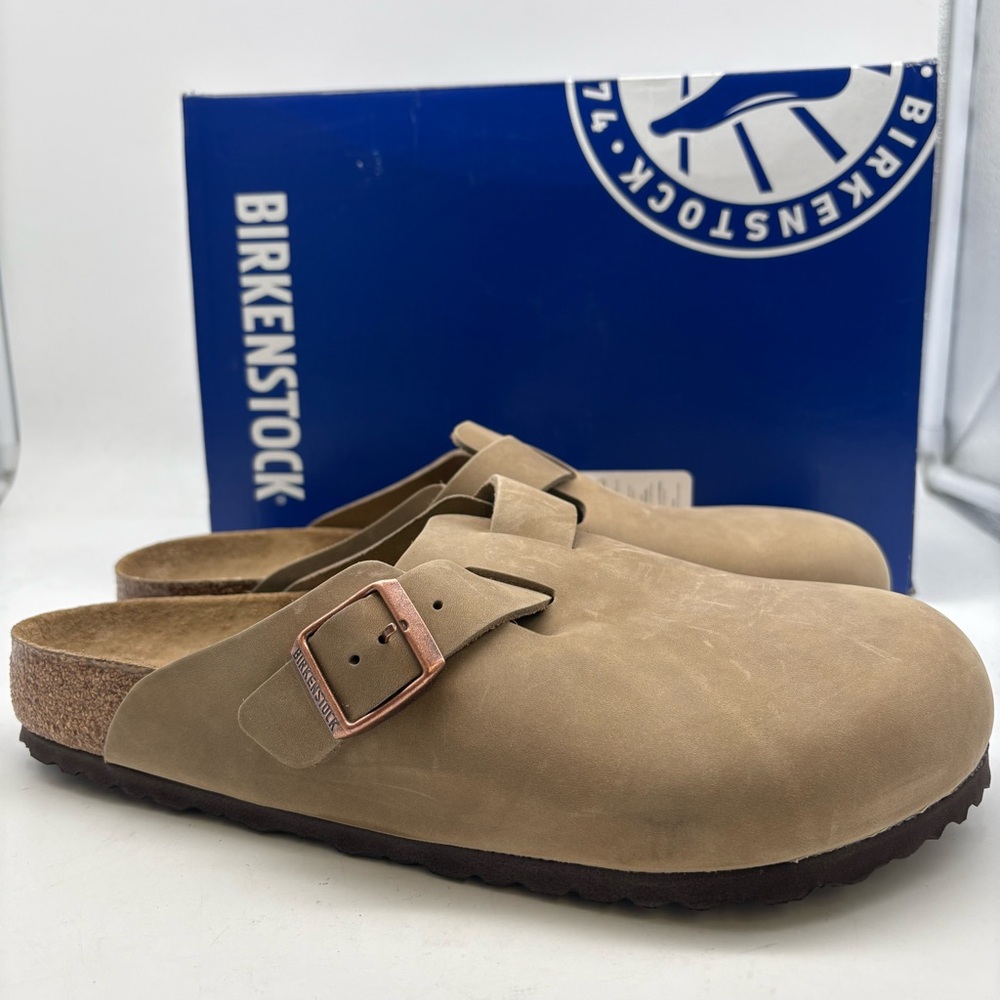 Birkenstock Boston BS Soft Foot Oiled Leather Tabacco Brown Style # 1018147